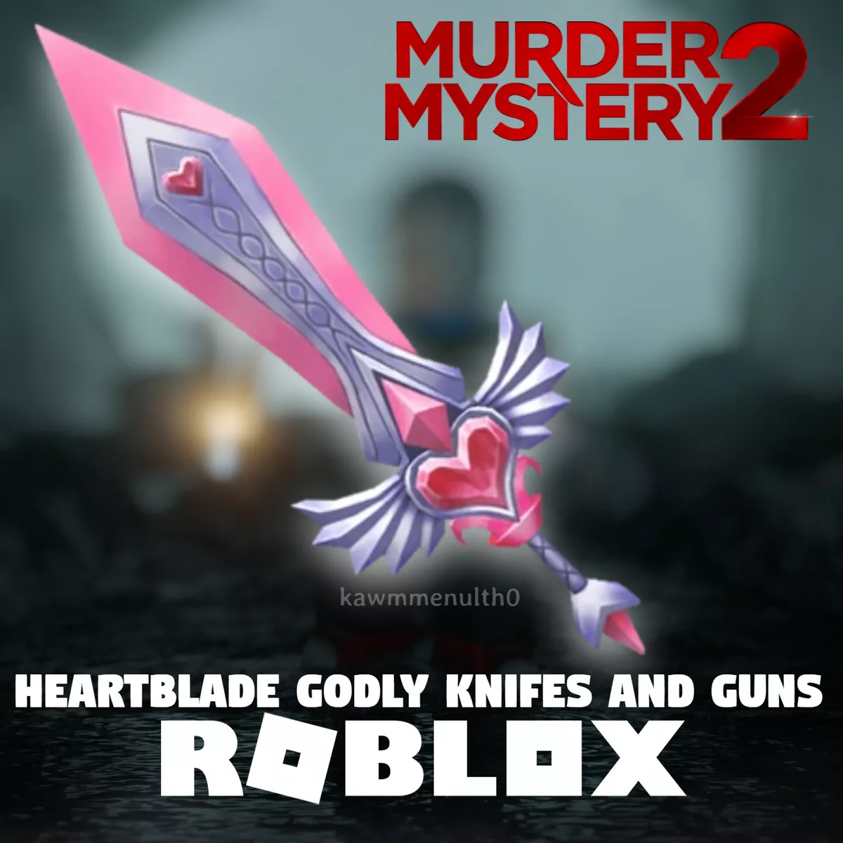 Roblox Murder Mystery 2 MM2 Heartblade Godly Knifes and Guns