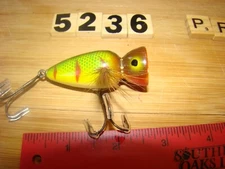 U5236 PR UNIQUE UNKNOWN WOODEN POPPER CHUGGER FISHING LURE