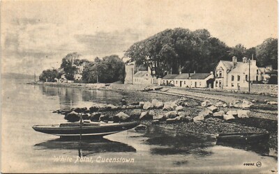 Queenstown, County Cork. White Point von Valentine's # 64845. Black & White.