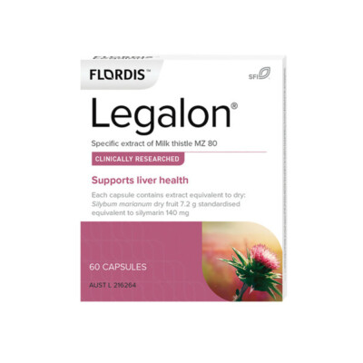 Flordis Legalon Supports Liver Health & Detoxification Processes 60 Capsules