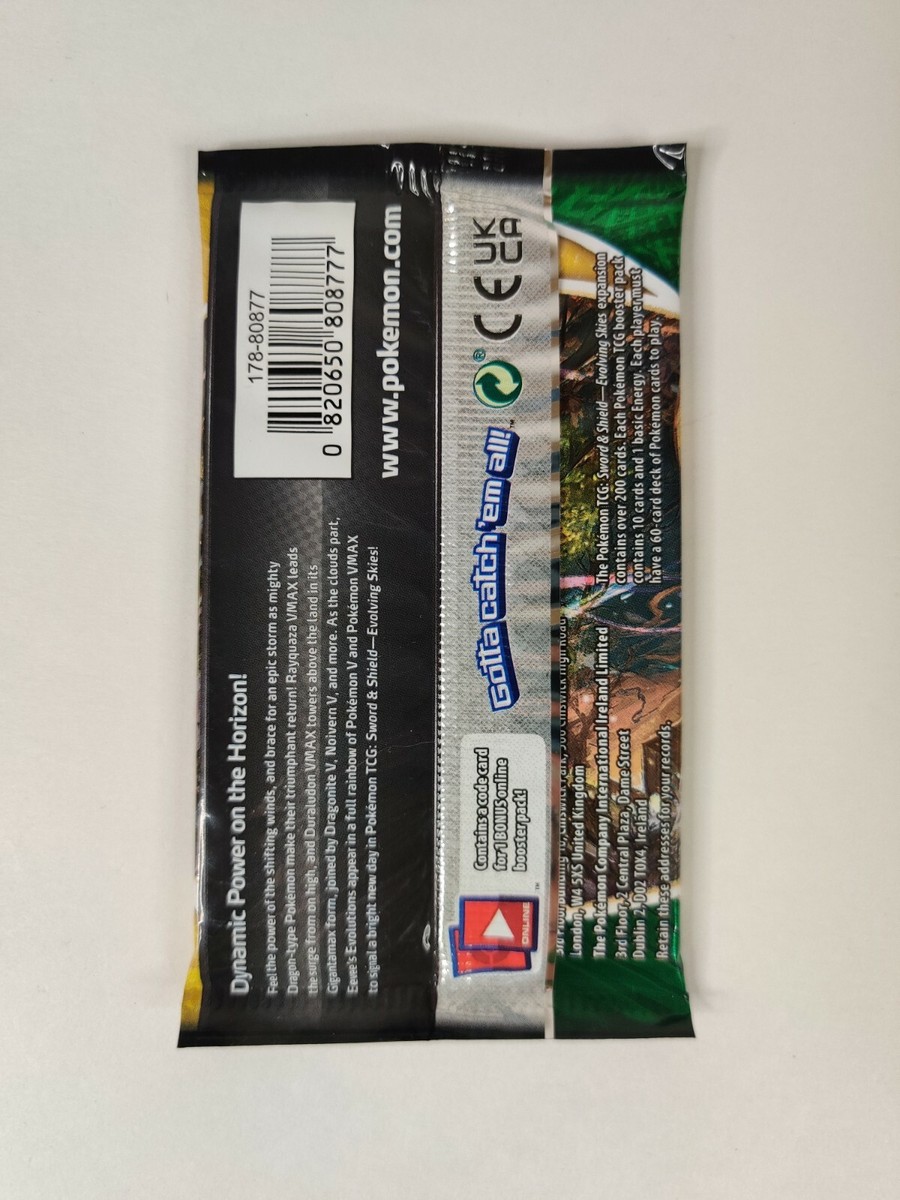 1X Evolving Skies Booster Pack Pokemon Factory Sealed English