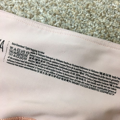 Victoria Sport Leggings Large Adult Pink Total Knockout Tight Pull On Womens L - Picture 9 of 12