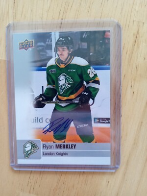 2019-20 Upper Deck Chl Ryan Merkley Auto Autograph Rookie #37 Rc Signature 