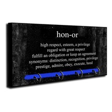 Police Sheriff Definition of Honor Thin Blue Line Dog Leash & Key Hanger