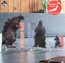 RARE Godzilla Ichiban Kuji 2023 BIG Acrylic Stand ALL Set of 3 from JAPAN
