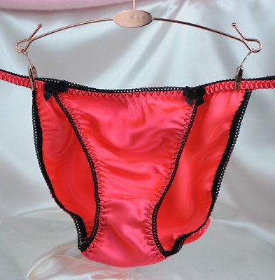 Slip Vintage Nylon Raso Panty Nero Lucido Sissy Crystal - Foto 10