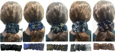 Set of 5 Twist n Twirl Flexi Ponytail Hairtie  for Thick/Thin Hair-79345-5