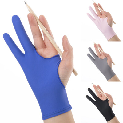 Zeichenhandschuh 2 Finger Zeichnen Grafiktablett Stift Design Antifouling Glove_