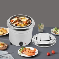 13L Tabletop Soup Warmer Beverage Dispenser Cylinder Soup Warmer Soup Heater
