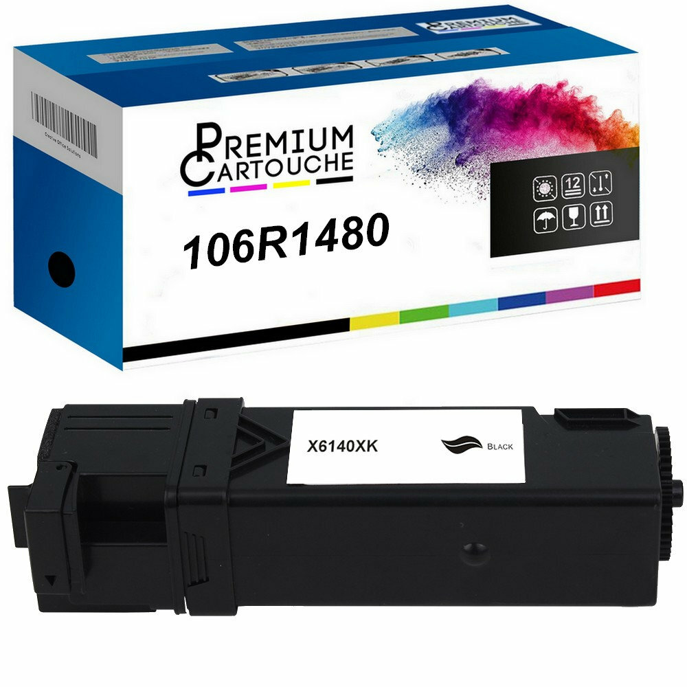 Cartouche x1 Toner 106R01480 106R1480 Noir compatible Xerox pour imprimante laser