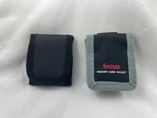 Two Memory Card Camera Wallets Flash Card Storage Case Black