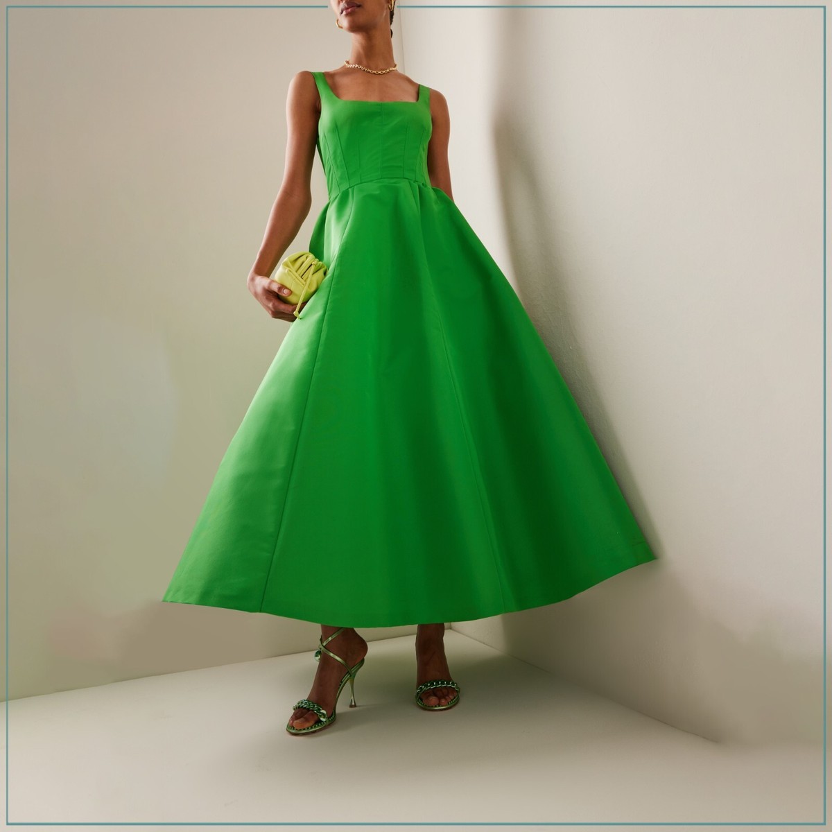 light green dress bridesmaid Allison Gown – Britt Wood Studio flower_lace main image 1
