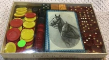 Equestrian Horse Head Deck Playing Cards and Game Set Dice and Chips