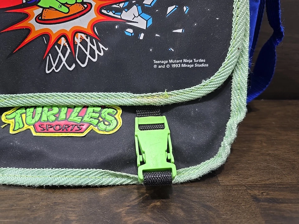 Mochila/bolso vintage 1993 Mirage TMNT Turtles Sports Slam Dunkin' Don para niños Foto 4 de 4
