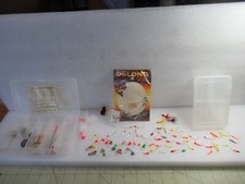 60 + PIECE ICE FISHING JIG ASSORTMENT + EXTRAS K&E CUSTOM JIGS & SPINS DELONG ++