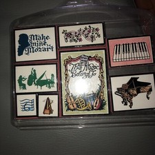 Classical Musical Rubber 8 Stampers-All New, Except 2 Used Briefly