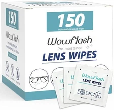 Lens Wipes for Eyeglasses Eyeglass Lens Cleaning Wipes Pre-Moistened Goggle Sra.