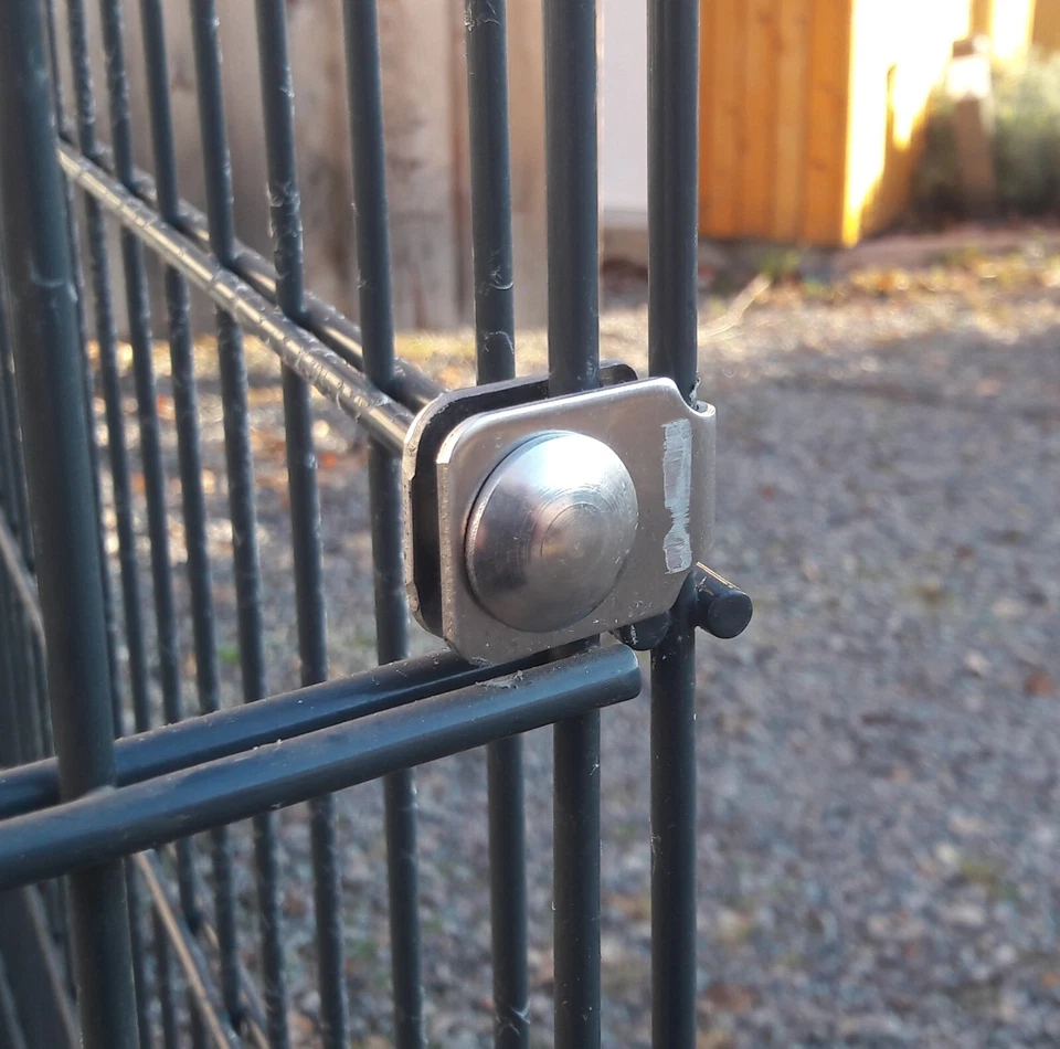 ZAUN-ANHALT Morsetto elemento fissaggio tappetino recinzione doppia asta supporto fissaggio 20x