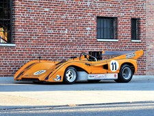 Cars 1971 mclaren m8e race Desk Mat Stitched