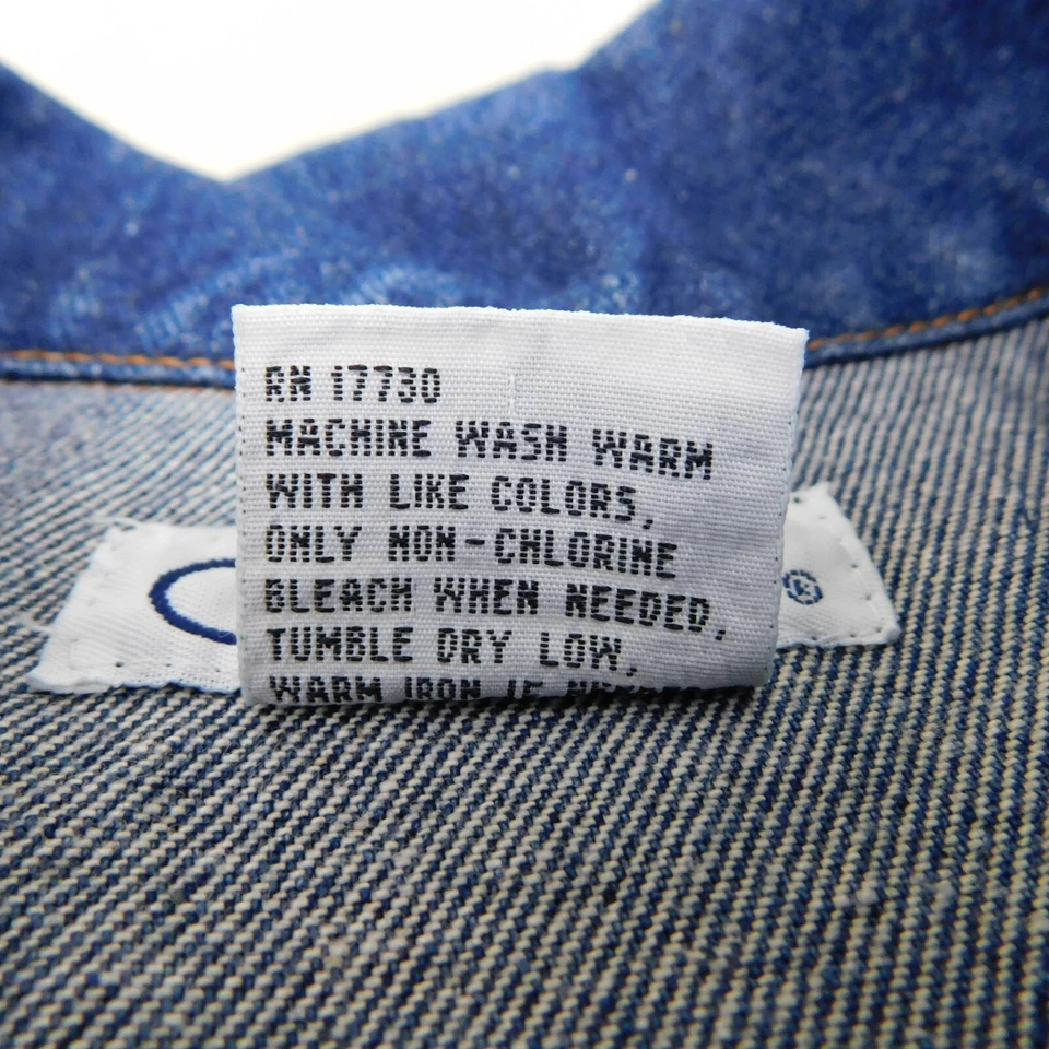 Vintage Cherokee Girl's Zip-Front Denim Vest - 10-12 Large #7027 - Image 4 of 4