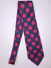 Strawbridge & Clothier Mens Formal Necktie 56"Lx3.75"W Navy/Red Neck Tie