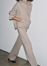 ZARA RUSTIC WIDE LEG PANTS Brown / Taupe  1223/463/737