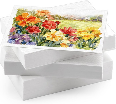 120 Sheets Cold Press Watercolor Paper 4X6Inch, 140Lb/300Gsm Heavyweight Natural
