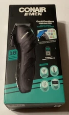 Conair Haircut Kit, Men's Cord/Cordless Color Coded Clippers Case Scissors Comb