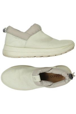 Ecco Halbschuh Damen Slipper feste Schuhe Gr. 41 Leder Cremeweiß #ihhr2op