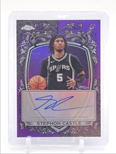 STEPHON CASTLE 2025-26 TOPPS CHROME SIGNATURE STYLE PURPLE AUTO /75 Q3292