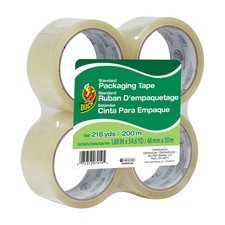 Duck Brand Clear Packing Tape 4 Rolls 54 Yards Lightweight Shipping Storage