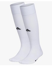 Adidas Unisex Over The Calf Soccer Socks - White / Black - Size: L 4 total pairs