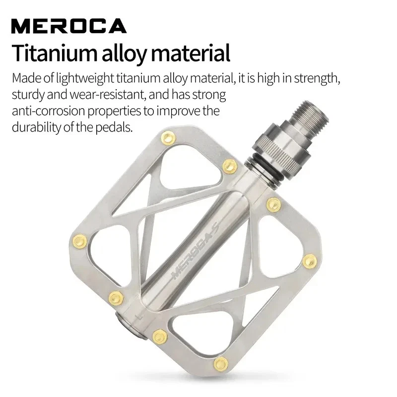 Ultralight Titanium Alloy Pedals Quick Release MTB 3 Bearings Anti-slip Pedals - Image 3 of 4