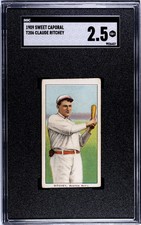 1909-11 T206 Claude Ritchey SGC 2.5 sweet caporal tobacco baseball card