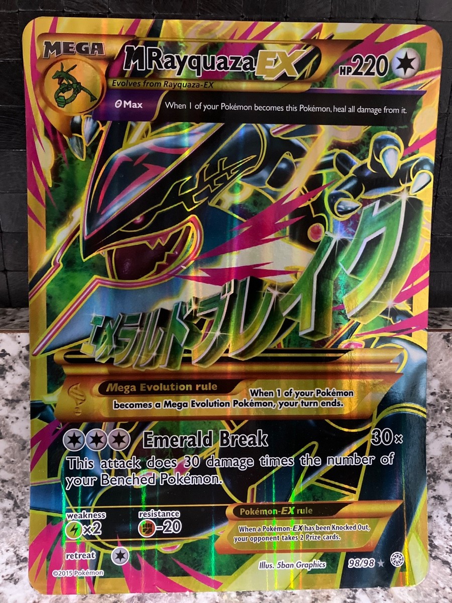 MEGA Rayquaza EX Shiny Full Art #98 ULTRA (Big Card) | eBay