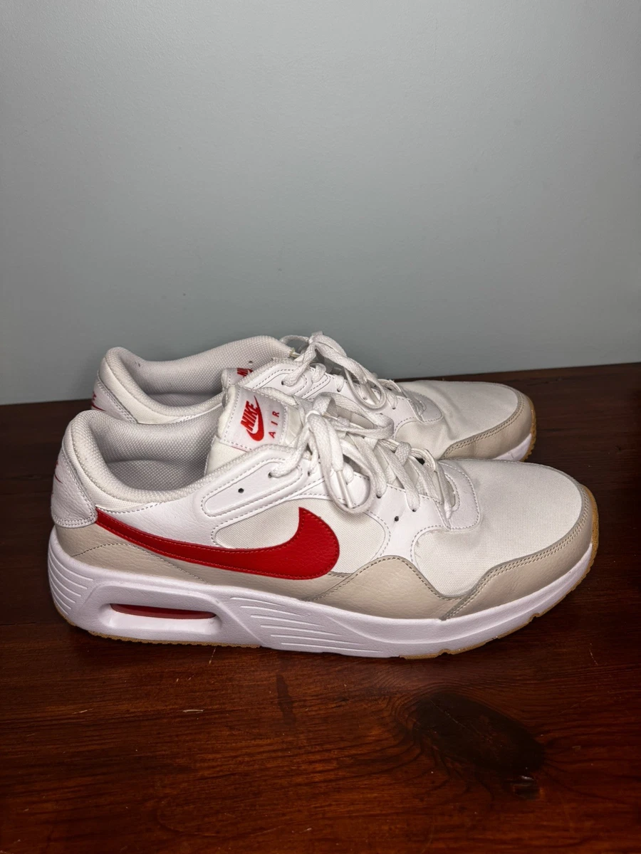 Nike Air Max‎ SC Mens White Picante Red Size 12 Running Shoes Nike Air Max SC White Picante Red for Sale | Authenticity  main image 4