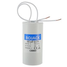 Run Capacitor 60 uF 450V AC 60 MFD CBB60 2 Wire 50/60Hz Cylinder Motor Run Ca...