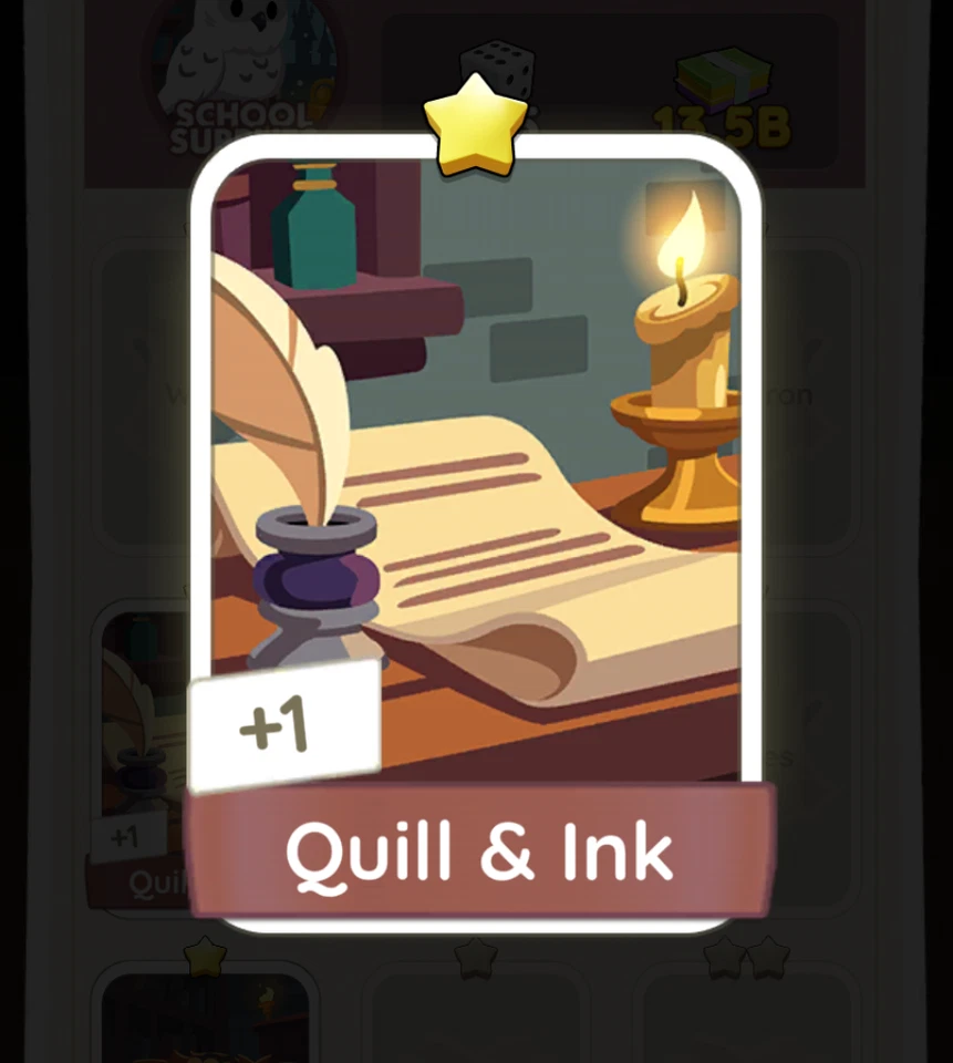 Monopoly Go _ Quill & Ink _ 1 star ⭐ Sticker
