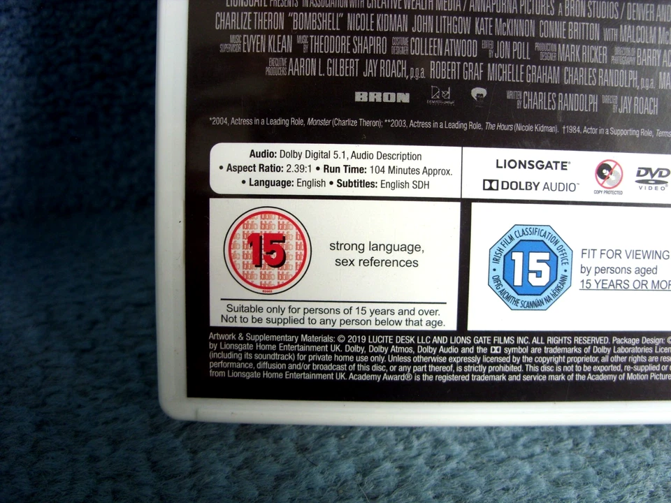 Bombshell (DVDR2) 2019 Margot Robbie 104mins+Extras (BARGAIN) - Image 4 of 4