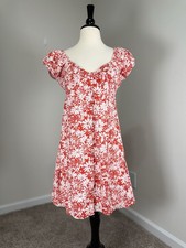 Madewell Floral Mini Dress Size 6 Fall Cottagecore Autumn Romantic Linen Blend