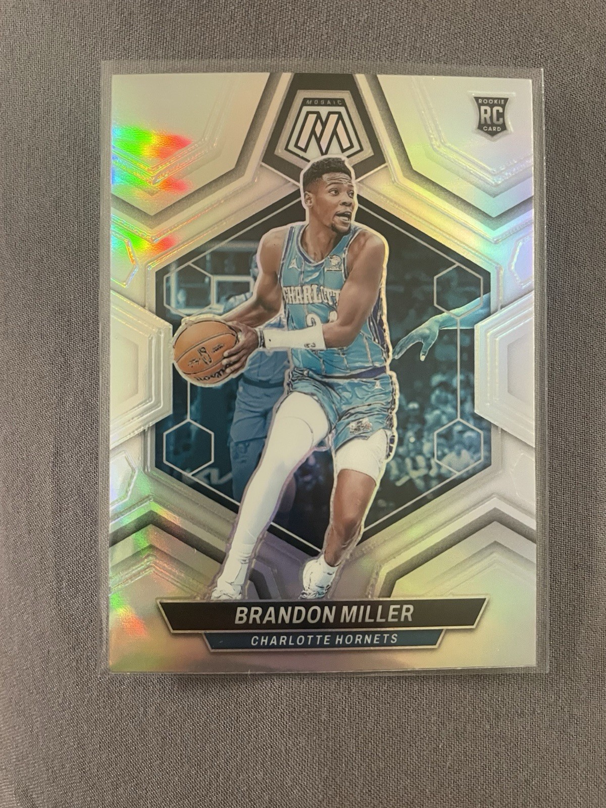 2023-24 Panini Mosaic Rookies Brandon Miller #202 Silver Holo Prizm (RC)