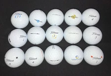 15 Titleist AVX Golf Balls. 5A. No scuffs or cuts. With player marks. White