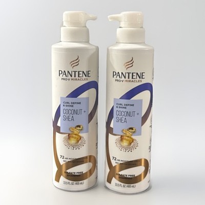 2 Pantene Pro-V Miracles Curl Define & Shine Coconut + Shea Shampoo 2PK, 13.5FL