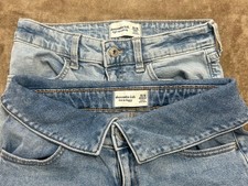 Abercrombie Kids 15/16 High Rise Wide-leg Low Rise Baggy Jeans Distressed Bundle