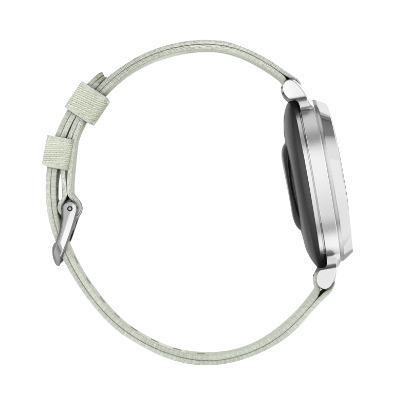 Garmin Lily 2 Classic, Silver with Sage Gray Nylon Band 010-0xxxx