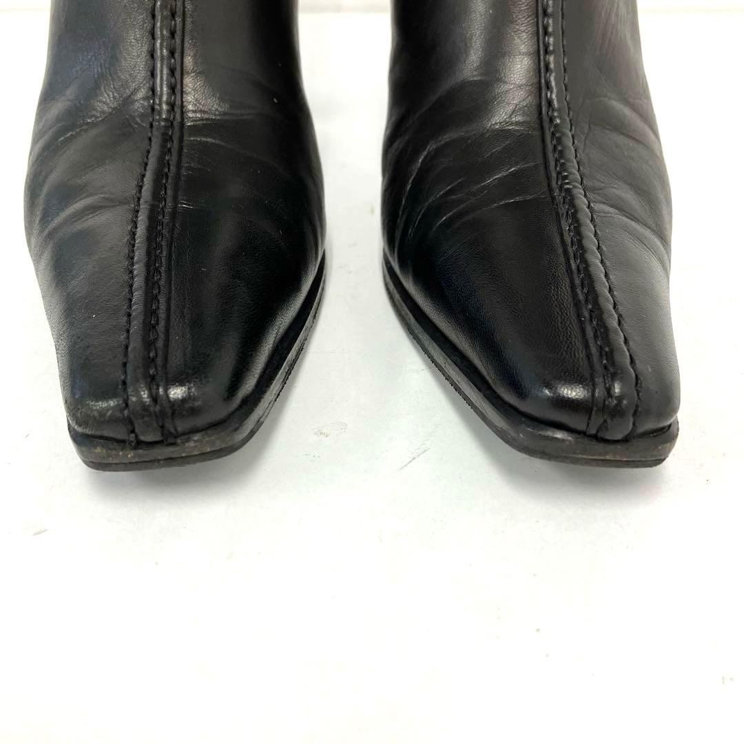 PRADA Long Boots Shoes EU 37.5 US 7.5 Leather Black Used Item Good From Japan thumbnail 4