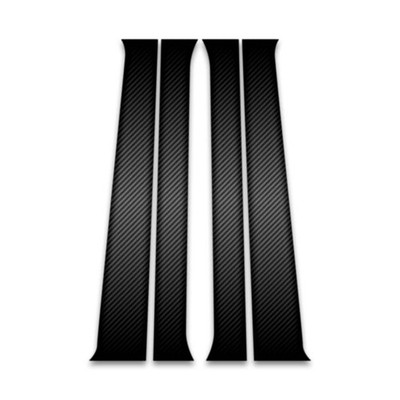4pc Carbon Fiber Pillar Post Covers for 2004-12 Chevrolet Colorado Extended Cab