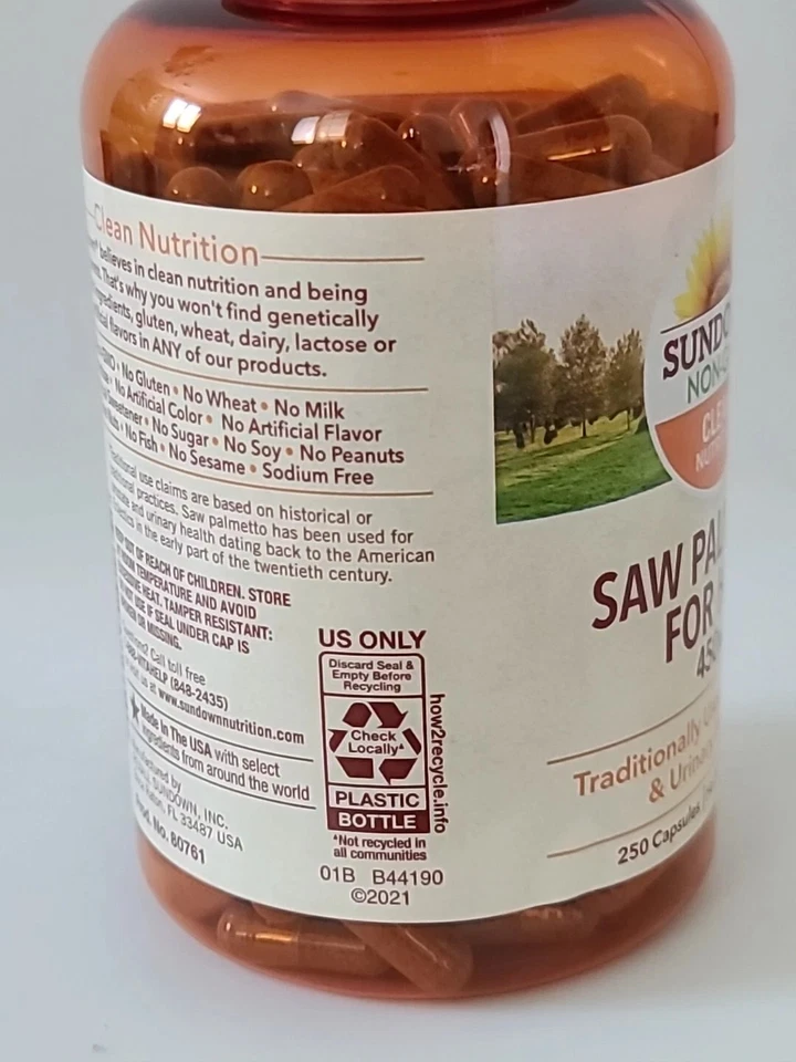 Sundown Saw Palmetto for Him 450mg 250 ct validade 26/03 - Imagem 2 de 4