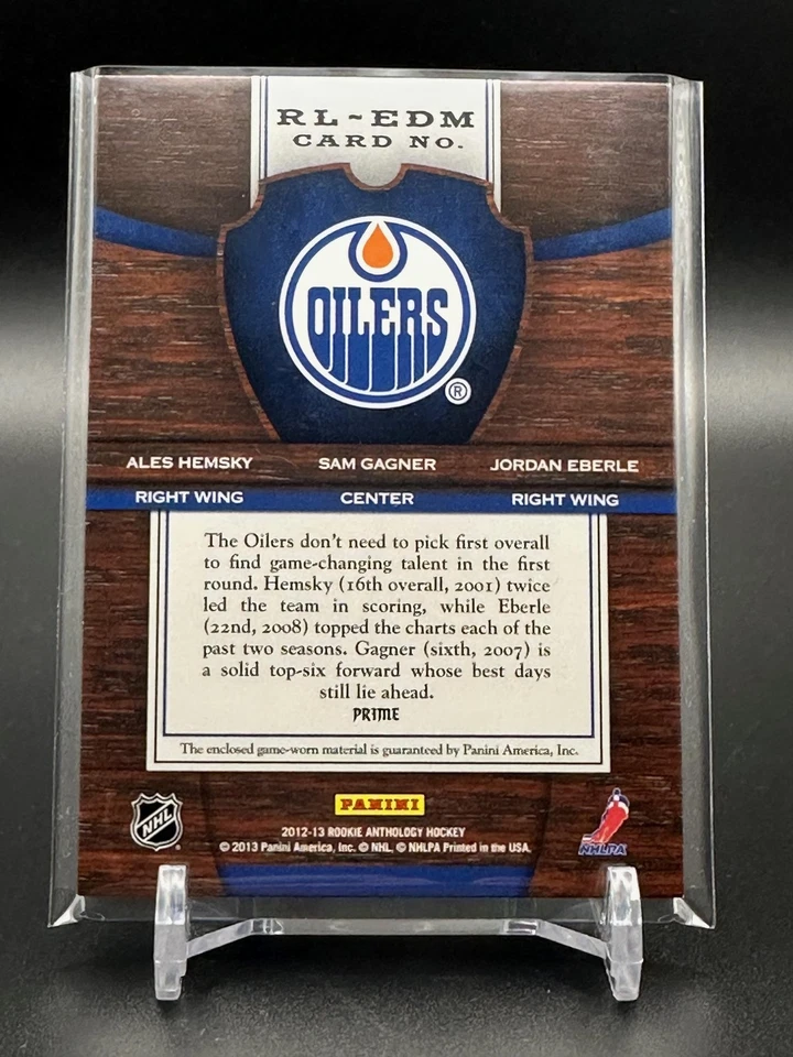 2012-13 Rookie Anthology #RL-EDM Hemsky Eberle Gagner MEM /50 Edmonton Oilers - Image 2 of 2
