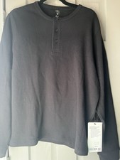 Lululemon men s long sleeve waffle knit Henley NWT SIZE L Retails 98